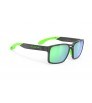 Sunglasses Rudy Spinair 57 Crystal Graphite - Polar 3FX HDR Multilaser Green Lens